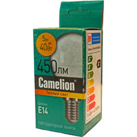 Светодиодная лампочка Camelion Е14 5Вт 3000K G45 15057
