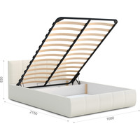 Кровать Sofos Верона тип A с ПМ 140x200 Teos White
