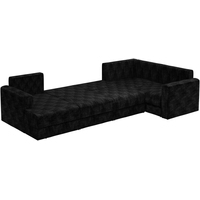 П-образный диван Mebelico Мэдисон 59250 (вельвет, черный/фиолетовый)