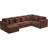 П-образный диван Mebelico Мэдисон 59245 (вельвет, коричневый)