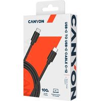 Кабель Canyon C-12 CNS-USBC12B USB Type-C - USB Type-C (2 м, черный)