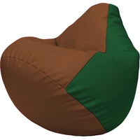 Кресло-мешок Flagman Груша Макси Г2.3-0701 (коричневый/зелёный)
