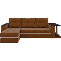 Угловой диван Craftmebel Атланта М угловой (нпб, левый, коричневая рогожка)