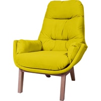 Интерьерное кресло Шелтер-Мебель Бронкс (ножки - цвет натур. дерево, цвет ткани - 628)