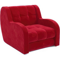 Кресло-кровать Мебель-АРС Аккордеон Барон (микровельвет, кордрой красный)