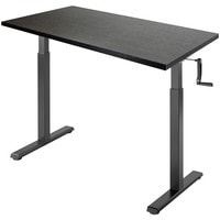 Стол для работы стоя ErgoSmart Manual Desk Compact 1360x800x36 мм (дуб мореный/черный)