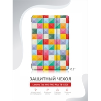 Чехол для планшета JFK Smart Case для Lenovo Tab M10 Plus X606 (мозаика)