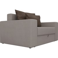Кресло-кровать Лига диванов Мэдисон 106124 (рогожка, бежевый/коричневый)