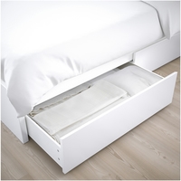 Кровать Ikea Мальм 200x160 (4 ящика, белый, Лонсет) 792.110.52