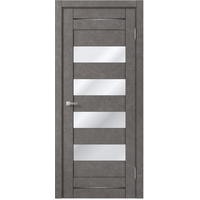 Межкомнатная дверь MDF-Techno Dominika 106 70x200 (бетон серый, стекло лакобель черный) в Барановичах
