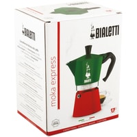 Гейзерная кофеварка Bialetti Moka Express Tricolor (6 порций)