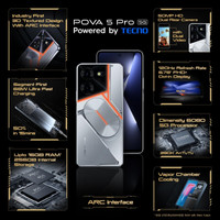Смартфон Tecno Pova 5 Pro 5G 8GB/256GB (серебристый)