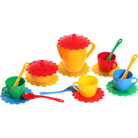 Набор игрушечной посуды Tigres Ромашка 39091 (19 эл, красный/желтый/зеленый/синий)