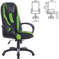 Кресло Brabix Premium Rapid GM-102 532419 (черный/зеленый)