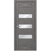 Межкомнатная дверь MDF-Techno Dominika 104 70x200 (бетон серый, стекло лакобель красный) в Орше