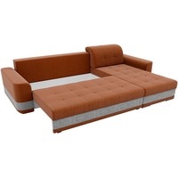 Угловой диван Mebelico Честер 61125 (правый, рогожка, коричневый/серый)