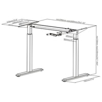 Стол для работы стоя ErgoSmart Manual Desk 1360x800x36 мм (альпийский белый/белый)
