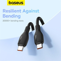 Кабель Baseus Pudding Series Fast Charging Cable 100W USB Type-C - USB Type-C (1.2 м, черный)