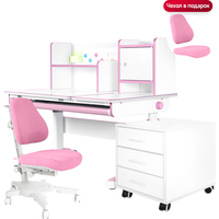 Ученический стол Anatomica Premium Granda Plus Armata (белый/розовый/розовый)