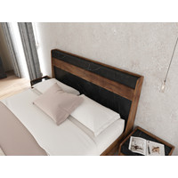 Кровать Мебельград Браун 160x200 (таксония/мрамор неро маркина)