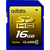 Карта памяти ADATA Turbo SDHC (Class 6) 16 Гб (ASDH16GCL6-R)