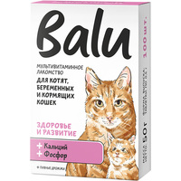 Лакомство для кошек Balu Здоровье и развитие для котят, беременных и кормящих кошек 50 г (100 таблеток)
