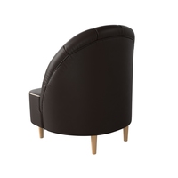 Интерьерное кресло Mebelico Амиса 306 110060 (экокожа коричневый/кант бежевый)