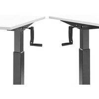 Стол для работы стоя ErgoSmart Manual Desk Compact 1360x800x36 мм (альпийский белый/черный)