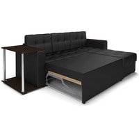Угловой диван Мебель-АРС Атланта угловой (экокожа, черный)