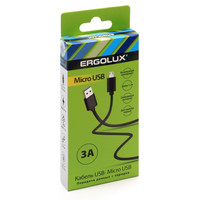 Кабель Ergolux ELX-CDC01-C02 USB Type-A - microUSB (1.2 м, черный)
