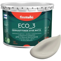 Краска Finntella Eco 3 Wash and Clean Sansa F-08-1-3-LG231 2.7 л (серо-бежевый)
