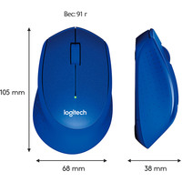 Мышь Logitech M330 Silent Plus (синий)