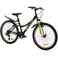 Велосипед Favorit Space 24 V 2020 (черный/зеленый)