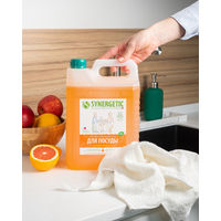 Средство для мытья посуды Synergetic антибактериальное, с ароматом апельсина 5 л