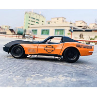 Легковой автомобиль Maisto Harley-Davidson 1970 Corvette 32193 (черный/оранжевый)