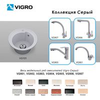 Кухонная мойка Vigro Vigronit VG103 (серый)
