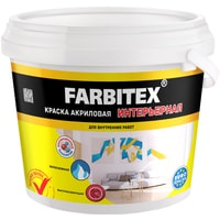Краска Farbitex Акриловая интерьерная 13 кг (белый)