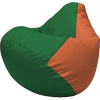 Кресло-мешок Flagman Груша Макси Г2.3-0123 (зелёный/оранжевый)