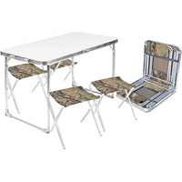 Стол со стульями Nika складной стол влагостойкий и 4 стула ССТ-К2 (металлик)