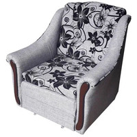 Кресло-кровать Асмана Виктория (рогожка цветок черный)