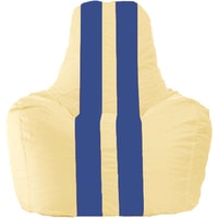 Кресло-мешок Flagman Спортинг С1.1-139 (светло-бежевый/синий)