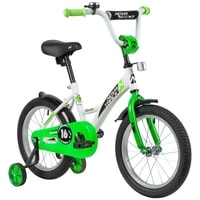 Детский велосипед Novatrack Strike 16 2020 163STRIKE.WTG20 (белый/зеленый)