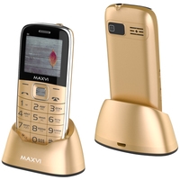 Кнопочный телефон Maxvi B6 (золотистый)