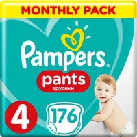 Трусики-подгузники Pampers Pants 4 Monthly Pack (176 шт)