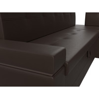 Угловой диван Лига диванов Деметра 45 правый 58970 (экокожа, коричневый)