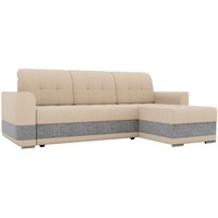 Угловой диван Mebelico Честер 61123 (правый, рогожка, бежевый/серый)