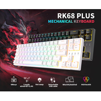 Клавиатура Royal Kludge RK68 Plus RGB (белый, RK Red)