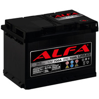 Автомобильный аккумулятор ALFA Hybrid 70 R+ (70 А·ч)