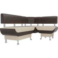 Угловой диван Mebelico Альфа 106945 (левый, бежевый/коричневый)