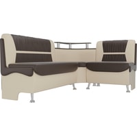 Угловой диван Mebelico Сидней 107390 (правый, коричневый/бежевый)